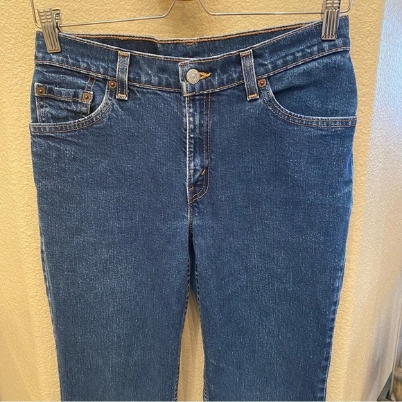 Vintage LEVI’S 517 Blue Boot Cut Slim Fit Jeans Size 7 Junior-Fit Women 24/25 - Picture 2 of 10